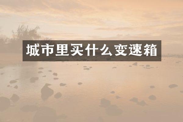城市里买什么变速箱