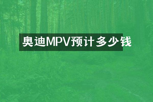 奥迪MPV预计多少钱