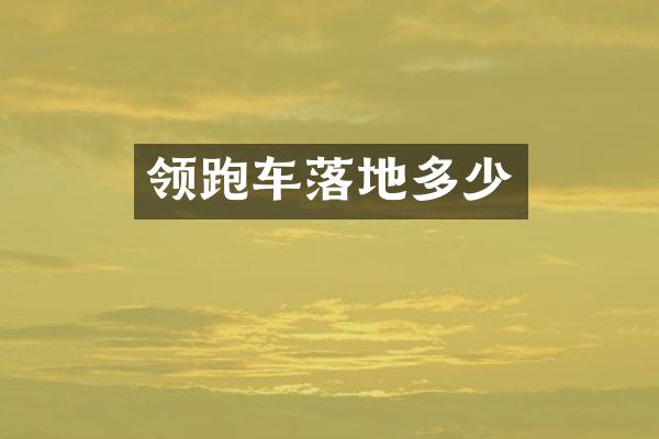 领跑车落地多少