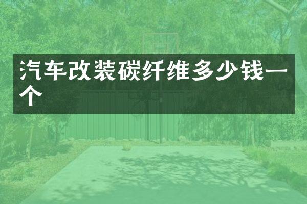 汽车改装碳纤维多少钱一个