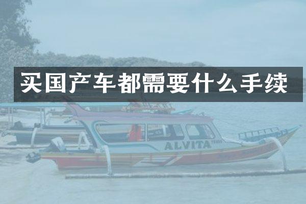 买国产车都需要什么手续