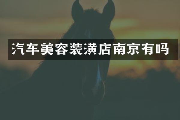 汽车美容装潢店南京有吗