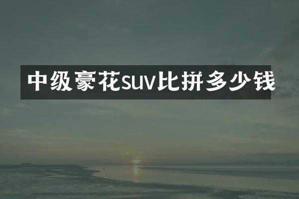 中级豪花suv比拼多少钱