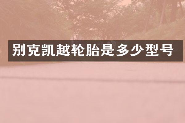 别克凯越轮胎是多少型号