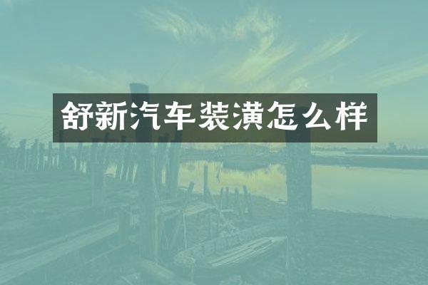 舒新汽车装潢怎么样