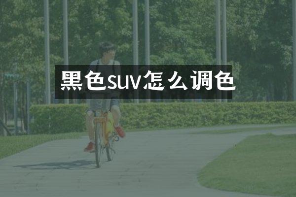 黑色suv怎么调色