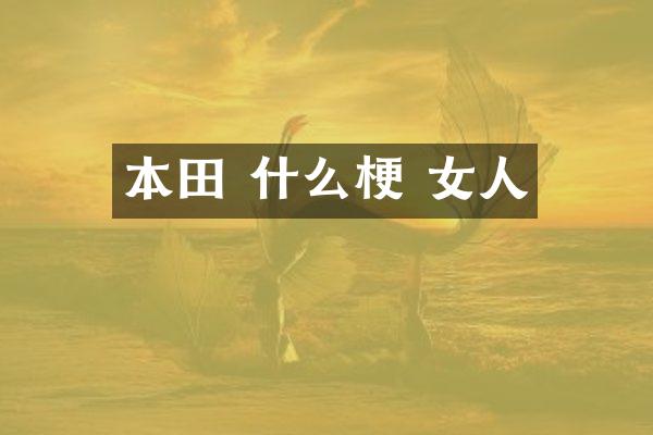 本田 什么梗 女人