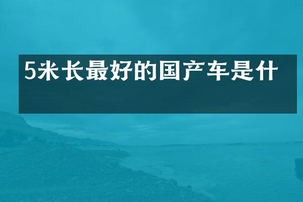 5米长最好的国产车是什么