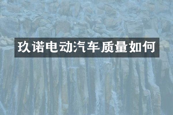 玖诺电动汽车质量如何