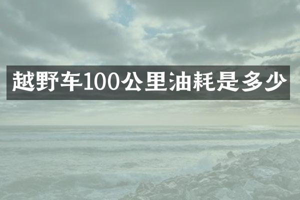 越野车100公里油耗是多少