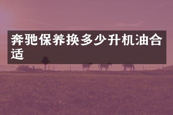 奔驰保养换多少升机油合适