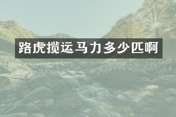 路虎揽运马力多少匹啊