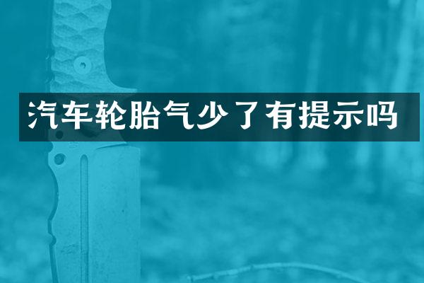 汽车轮胎气少了有提示吗