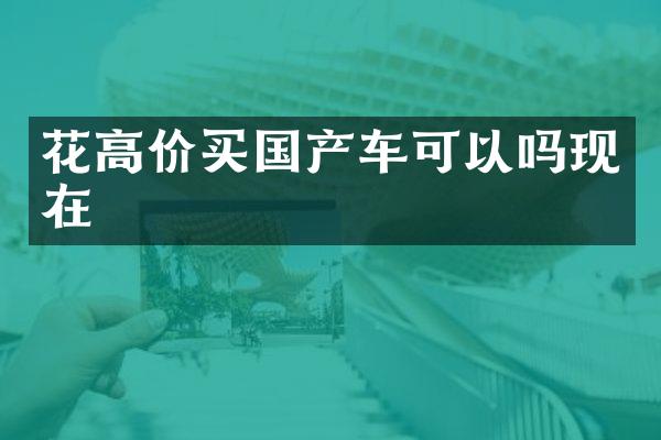 花高价买国产车可以吗现在