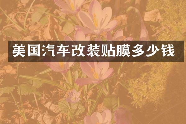 美国汽车改装贴膜多少钱