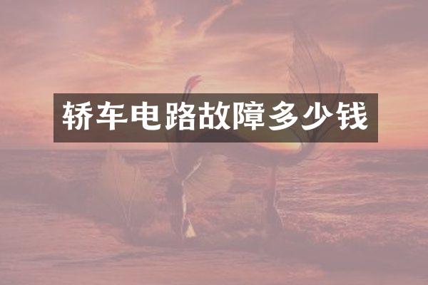 轿车电路故障多少钱