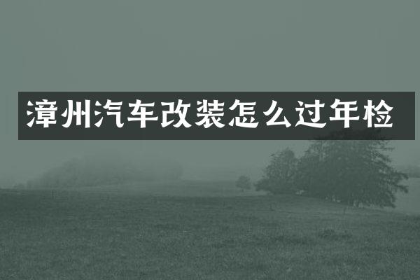 漳州汽车改装怎么过年检