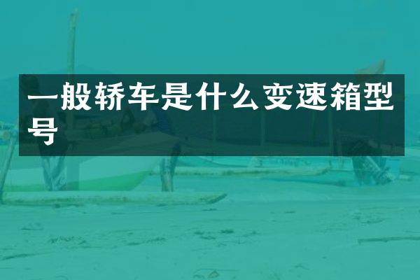 一般轿车是什么变速箱型号