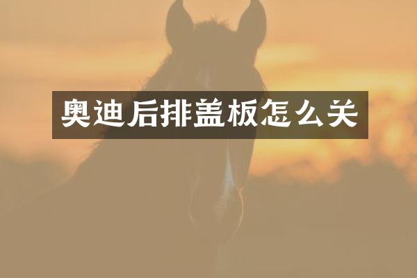 奥迪后排盖板怎么关