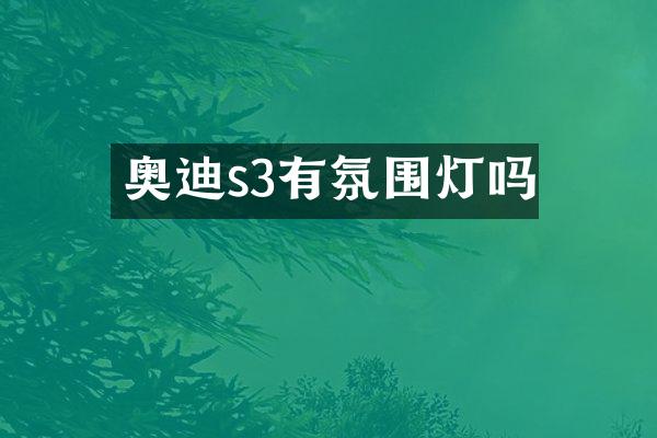 奥迪s3有氛围灯吗
