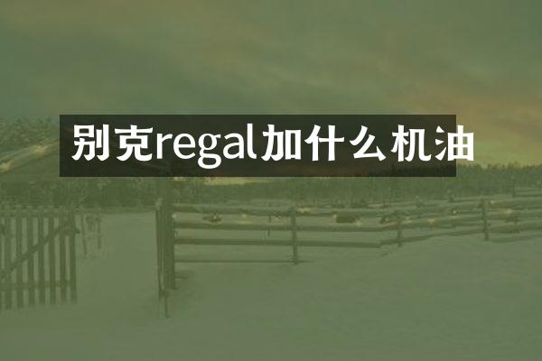 别克regal加什么机油