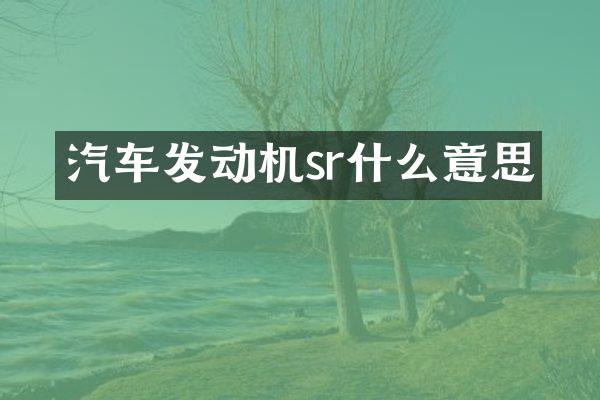 汽车发动机sr什么意思