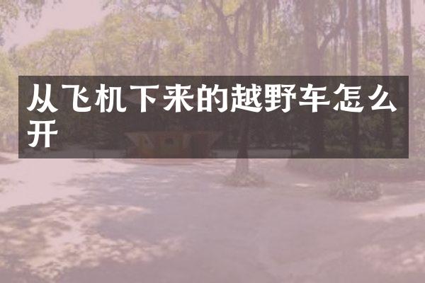 从飞机下来的越野车怎么开