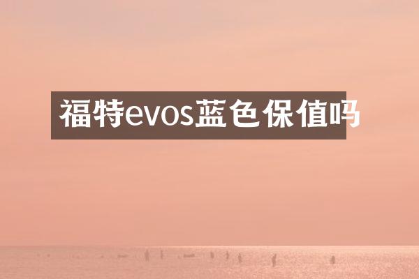 福特evos蓝色保值吗