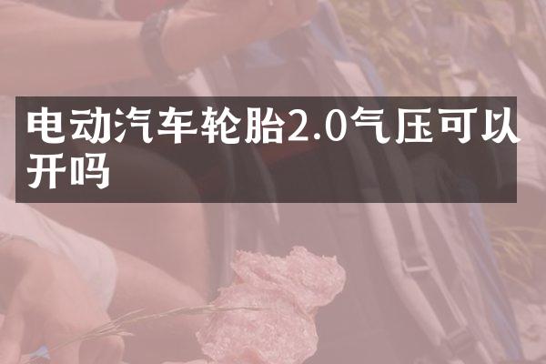 电动汽车轮胎2.0气压可以开吗
