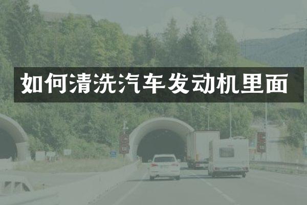 如何清洗汽车发动机里面