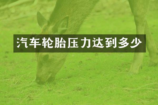 汽车轮胎压力达到多少