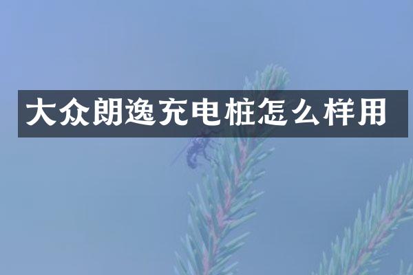 大众朗逸充电桩怎么样用