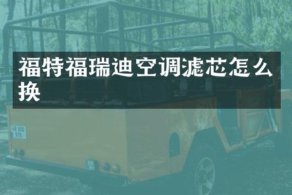福特福瑞迪空调滤芯怎么换