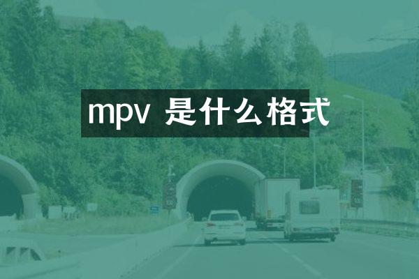 mpv 是什么格式