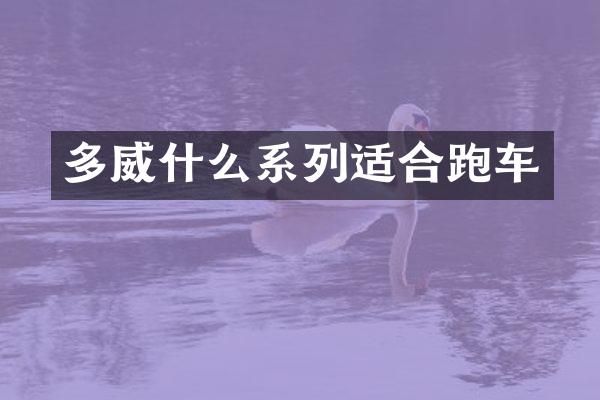 多威什么系列适合跑车