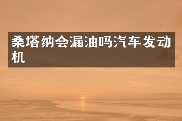 桑塔纳会漏油吗汽车发动机