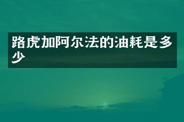 路虎加阿尔法的油耗是多少