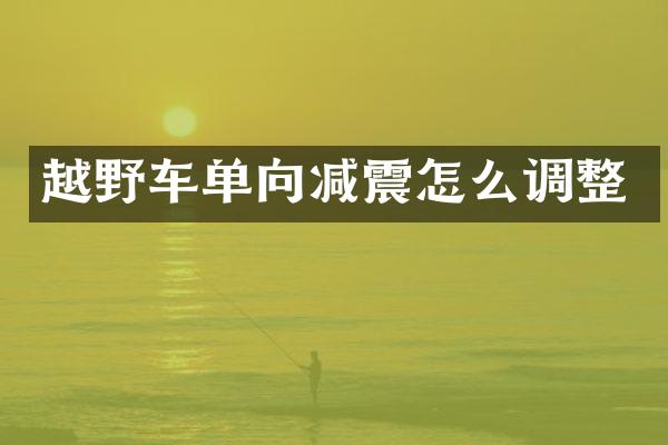 越野车单向减震怎么调整