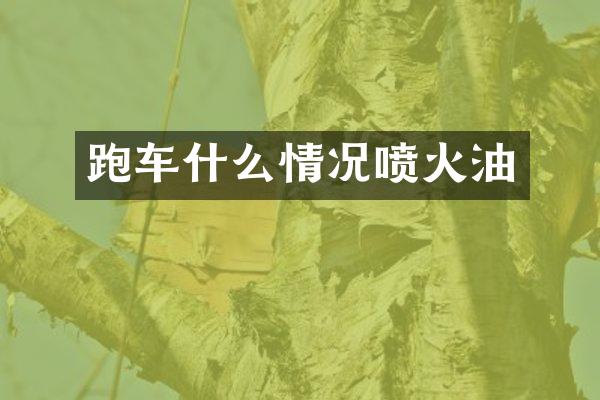 跑车什么情况喷火油