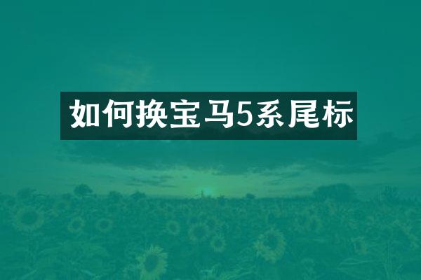 如何换宝马5系尾标