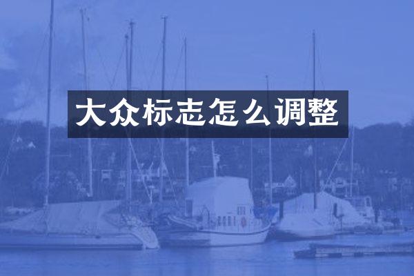 大众标志怎么调整