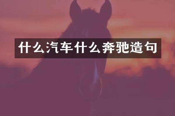 什么汽车什么奔驰造句