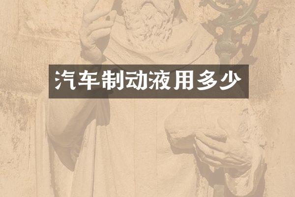 汽车制动液用多少