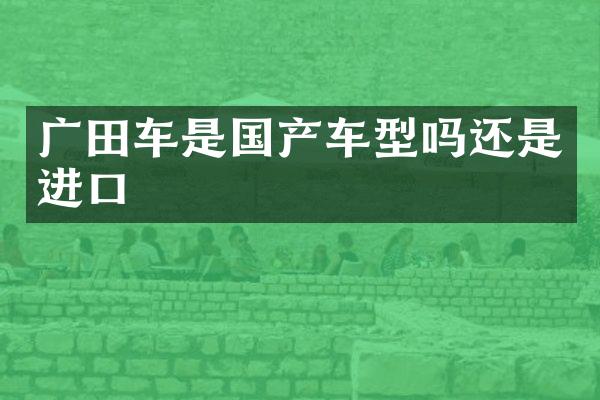 广田车是国产车型吗还是进口