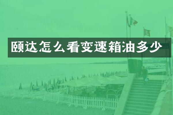 颐达怎么看变速箱油多少