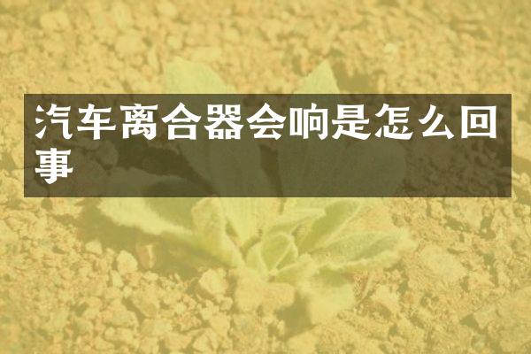 汽车离合器会响是怎么回事