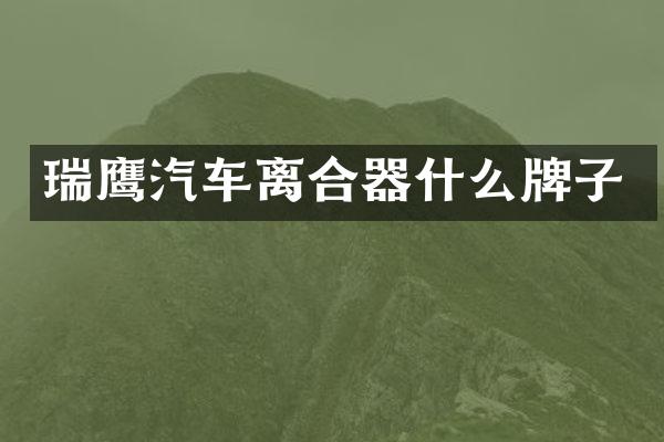 瑞鹰汽车离合器什么牌子