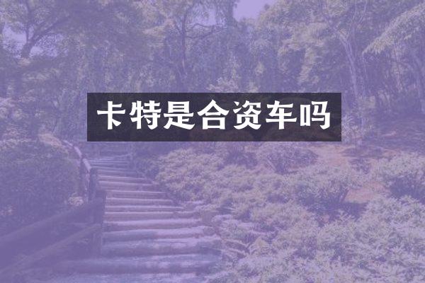 卡特是合资车吗