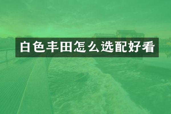 白色丰田怎么选配好看