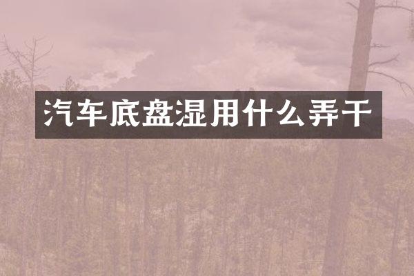 汽车底盘湿用什么弄干